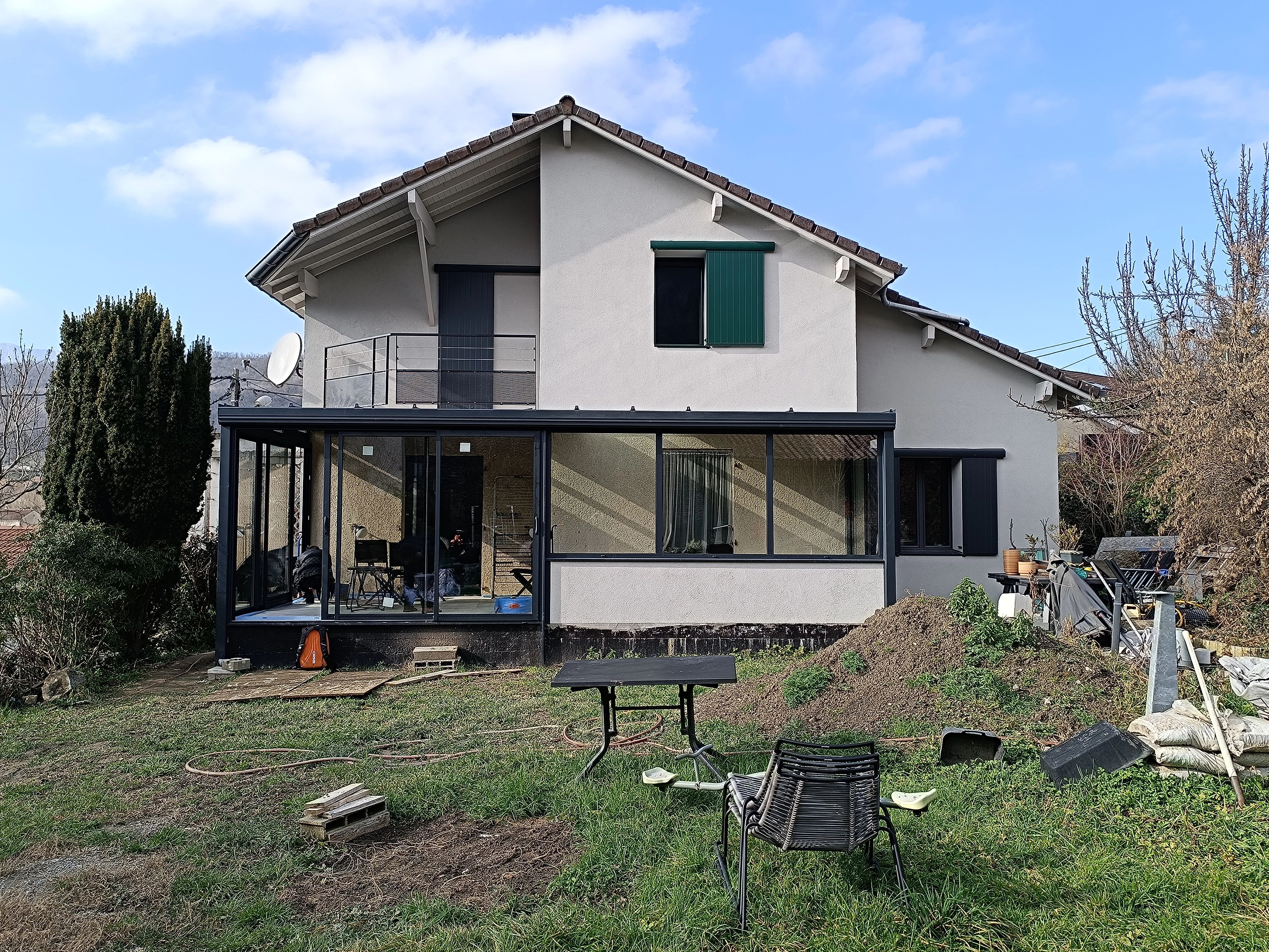 façade;ite;veranda;rénovation;jarrie;grenoble;maison façade;ite;veranda;rénovation;jarrie;grenoble;maison