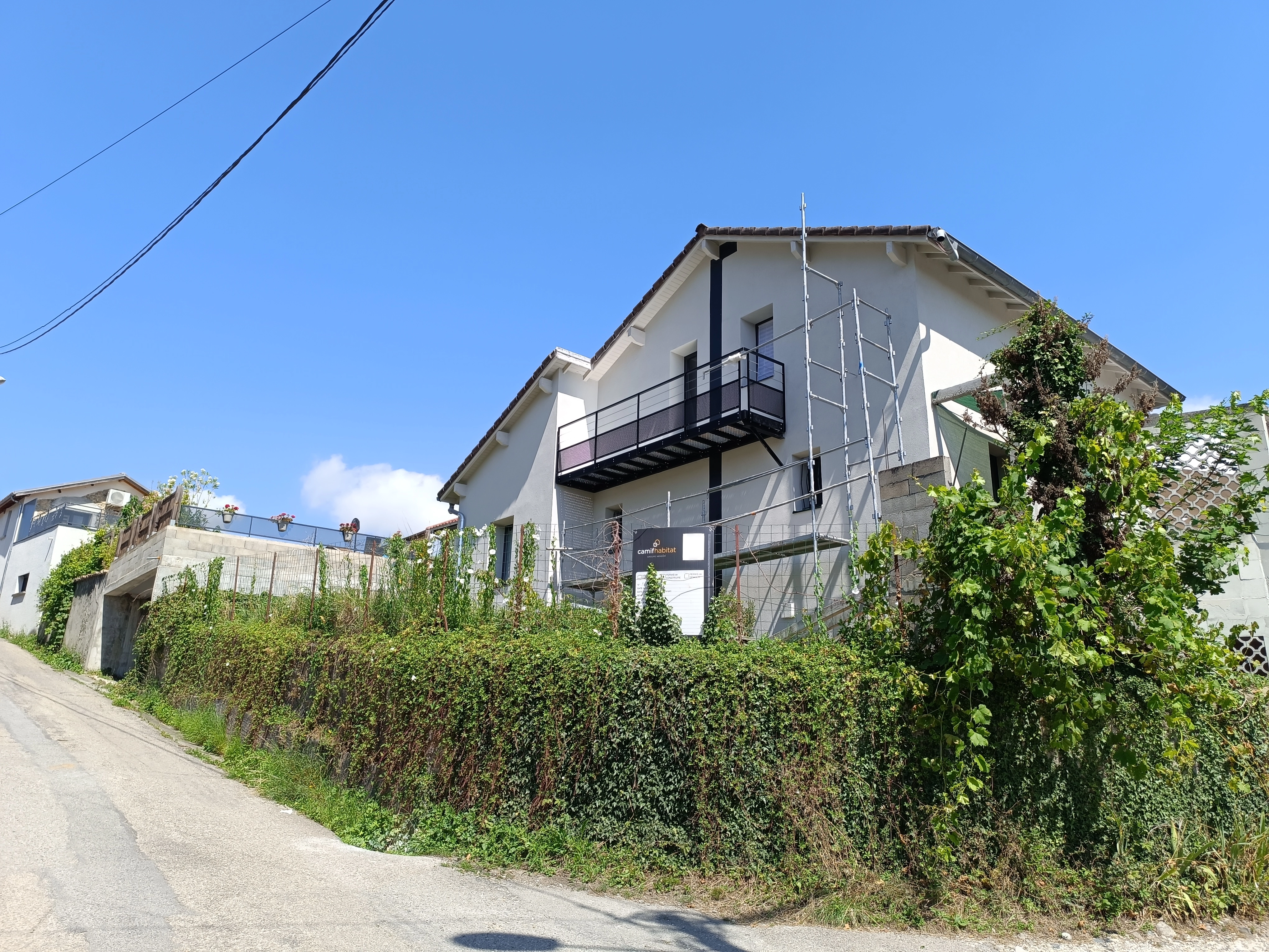 façade;ite;veranda;rénovation;jarrie;grenoble;maison;ouest façade;ite;veranda;rénovation;jarrie;grenoble;maison