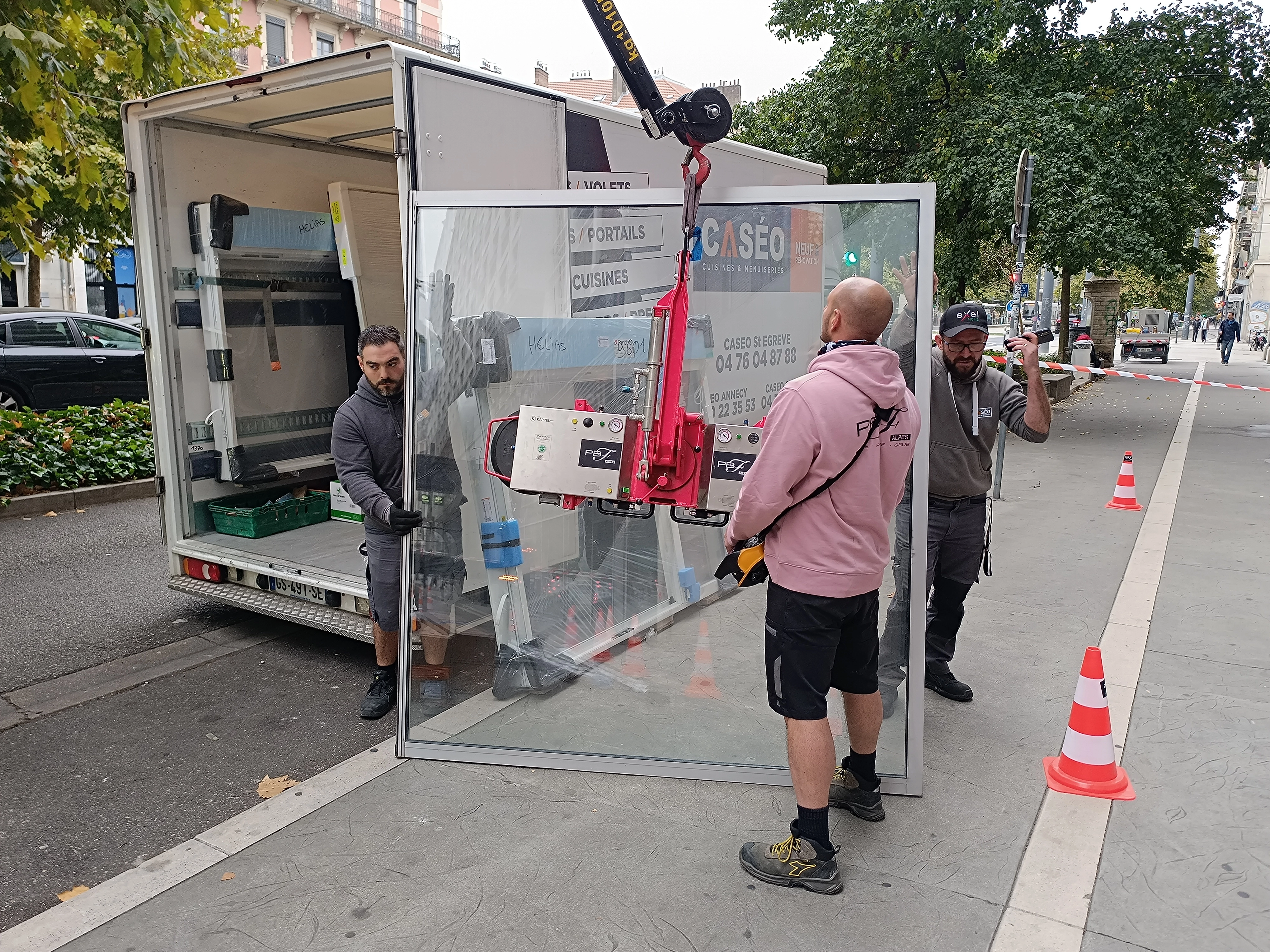 porter baie vitrée salon loft grenoble