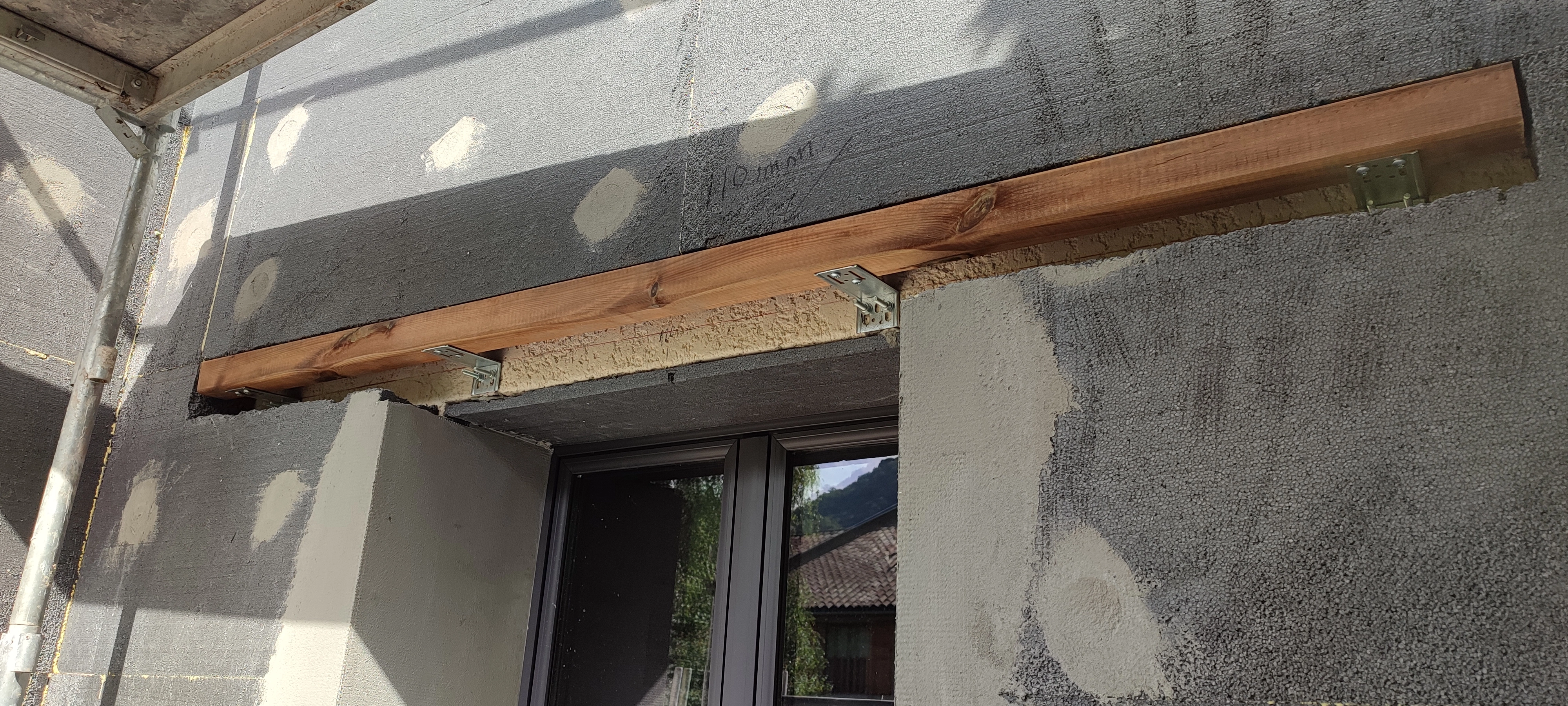 renfort;isolation de façade;volet roulant;
